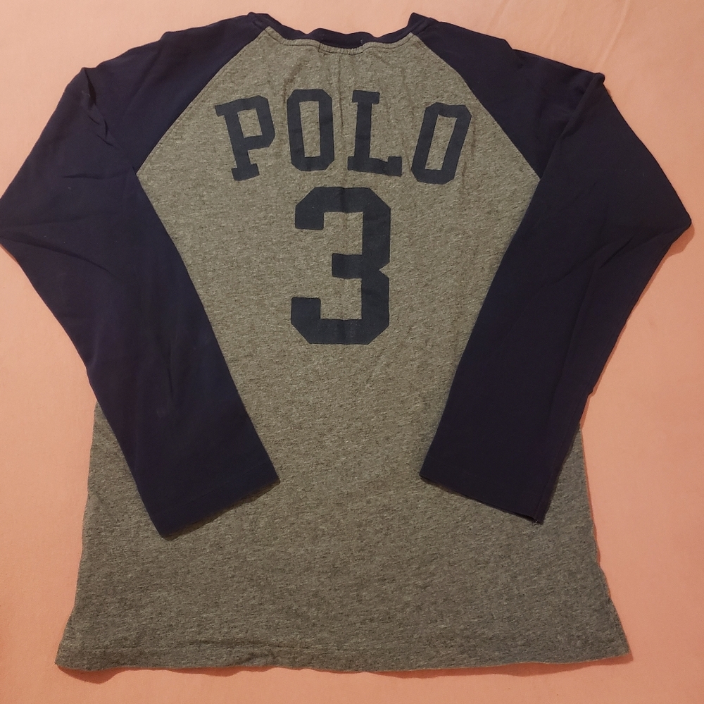 Polo by Ralph Lauren Gray and Navy Kids Shirt